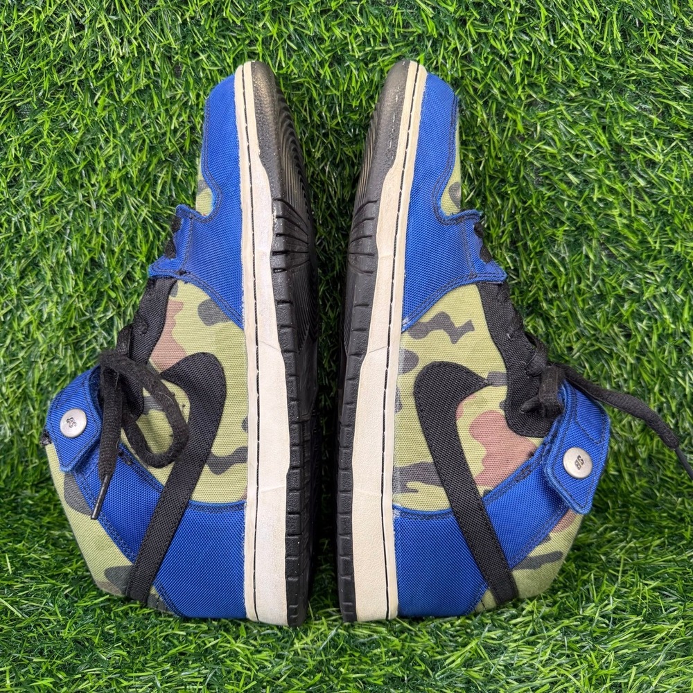 Nike SB Dunk Mid Mens 11 Made for Skate Blue Camo Canvas 616348-410 Rare
